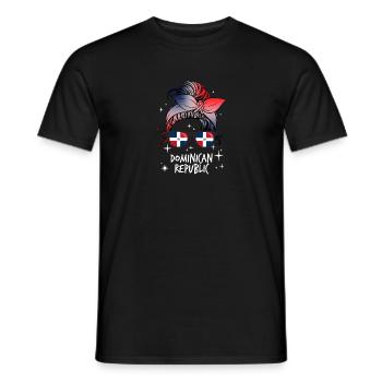 République dominicaine - T-shirt homme - noir - Devant - AI Model Male 178 light (178cm)