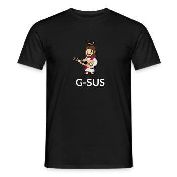 G-Sus (Jesus) - Männer T-Shirt - Schwarz - Vorne - AI Model Male 178 light (178cm)