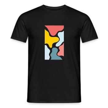 Fall eines Kuhdrucktelefons, Samsung-Fall, iPhone-Fall - Männer T-Shirt - Schwarz - Vorne - AI Model Male 178 light (178cm)