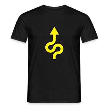 ArrowYellow - T-shirt homme - noir - Devant - AI Model Male 178 light (178cm)