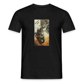 Old School Bobber Custom - Men's T-Shirt - black - Front - AI Model Male 178 light (178cm)
