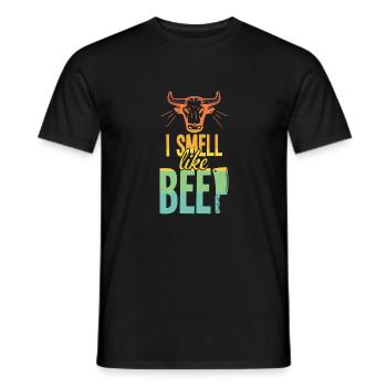 Smell Like Beef Meat Lover - Men's T-Shirt - black - Front - AI Model Male 178 light (178cm)