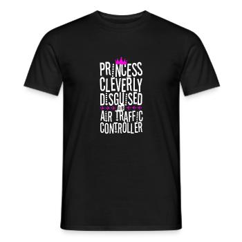 Tour de l’aéroport du contrôleur de la circulation aérienne - T-shirt homme - noir - Devant - AI Model Male 178 light (178cm)