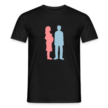 Homme pauvre femme enceinte - T-shirt homme - noir - Devant - AI Model Male 178 light (178cm)