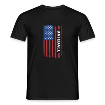 Sport Us Flag Baseball - T-shirt homme - noir - Devant - AI Model Male 178 light (178cm)