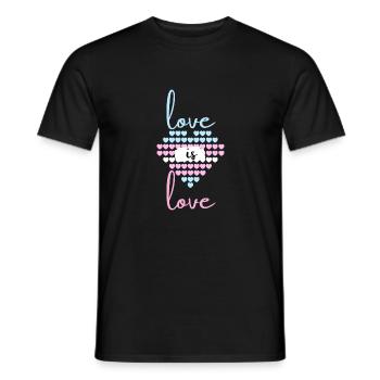 Transgender love is love LGBT LGBTQ pride - Männer T-Shirt - Schwarz - Vorne - AI Model Male 178 light (178cm)
