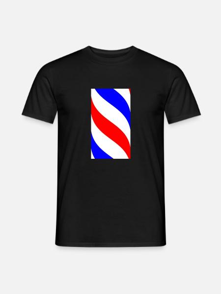 Barber-Stange - Männer T-Shirt - Schwarz