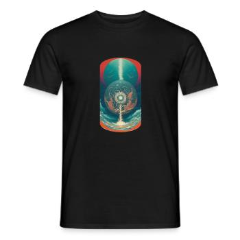 Sphere - Men's T-Shirt - black - Front - AI Model Male 178 light (178cm)