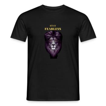 Stay Fearless Leo - Fearless Lion - Lion - Men's T-Shirt - black - Front - AI Model Male 178 light (178cm)