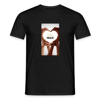 No more war - Men's T-Shirt - black - Front - AI Model Male 178 light (178cm)