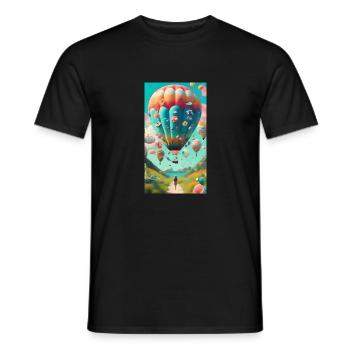 Ballon Balon - T-shirt homme - noir - Devant - AI Model Male 178 light (178cm)