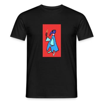 Maske - Männer T-Shirt - Schwarz - Vorne - AI Model Male 178 light (178cm)