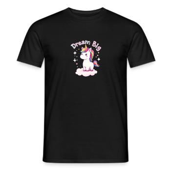 Dream Big Unicorn Inspiration for Unicorn Lovers - Men's T-Shirt - black - Front - AI Model Male 178 light (178cm)