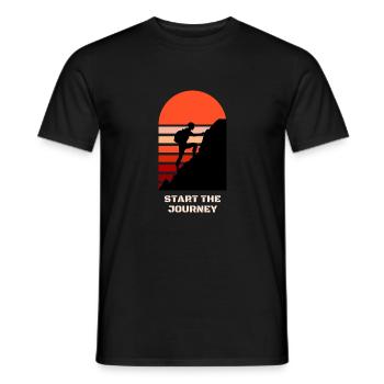 Start the journey - T-shirt homme - noir - Devant - AI Model Male 178 light (178cm)
