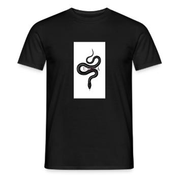 ÚМ฿ŔÁ – Die Dunkle Schlange Kollektion" - Männer T-Shirt - Schwarz - Vorne - AI Model Male 178 light (178cm)