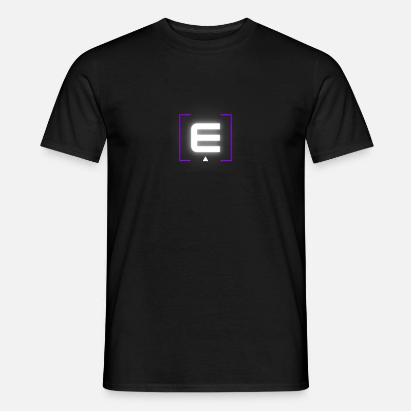 Buchstabe "E" - Männer T-Shirt - Schwarz