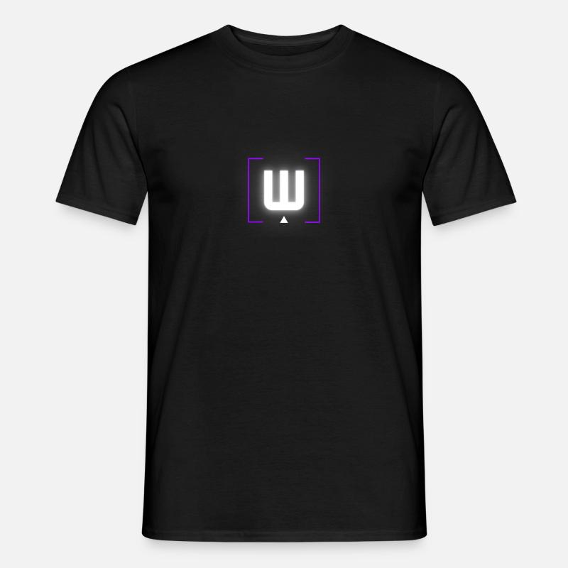 Buchstabe "W" - Männer T-Shirt - Schwarz