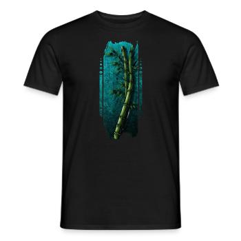 Tranquil Bamboo Grove - Men's T-Shirt - black - Front - AI Model Male 178 light (178cm)