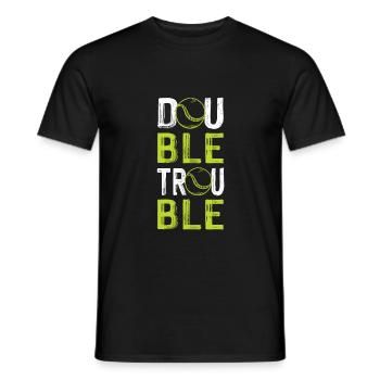 tennis double trouble - Männer T-Shirt - Schwarz - Vorne - AI Model Male 178 light (178cm)