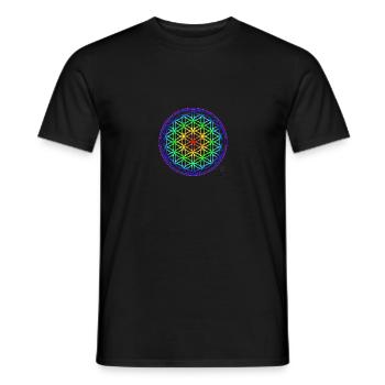Blühendes Leben voller Farben - Männer T-Shirt - Schwarz - Vorne - AI Model Male 178 light (178cm)