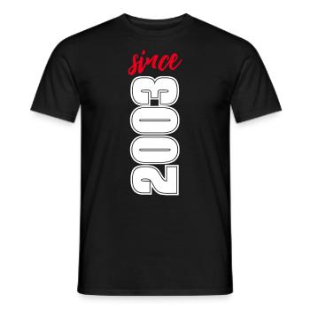 SINCE 2003 - BIRTHDAY - VINTAGE 2003 - GIFT - Men's T-Shirt - black - Front - AI Model Male 178 light (178cm)