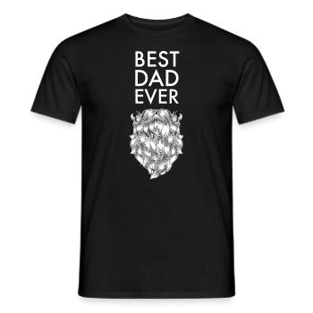 Best Dad Ever Bart Beard Vatertag Spruch - Männer T-Shirt - Schwarz - Vorne - AI Model Male 178 light (178cm)
