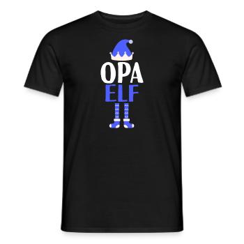 Opa Elf Großvater Geschenk - Männer T-Shirt - Schwarz - Vorne - AI Model Male 178 light (178cm)