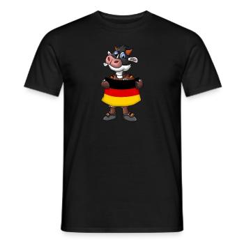 Ventilateur de vache allemand - T-shirt homme - noir - Devant - AI Model Male 178 light (178cm)