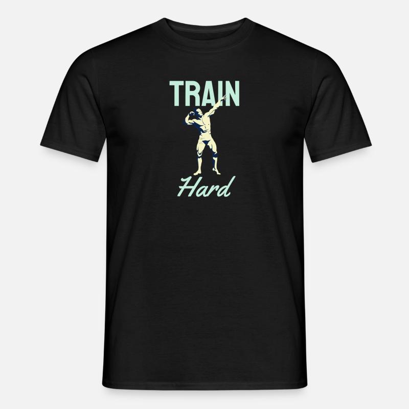 New Design Train Hard - Männer T-Shirt - Schwarz