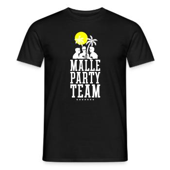 Malle Party Team Urlaub Mallorca - Männer T-Shirt - Schwarz - Vorne - AI Model Male 178 light (178cm)