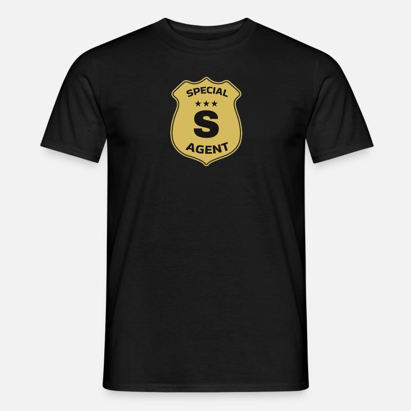 Special Agent S - Männer T-Shirt - Schwarz