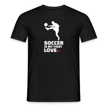 Ich Liebe Fußball Stylish Soccer Silhouette - Männer T-Shirt - Schwarz - Vorne - AI Model Male 178 light (178cm)