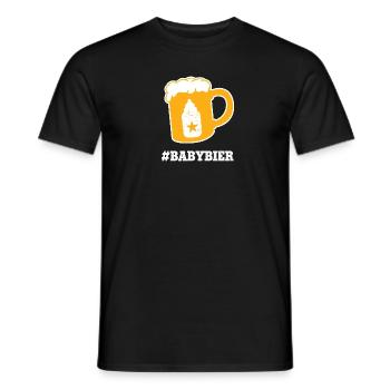 Babybier Pinkelparty Babyparty Babypinkeln Geburt - Männer T-Shirt - Schwarz - Vorne - AI Model Male 178 light (178cm)