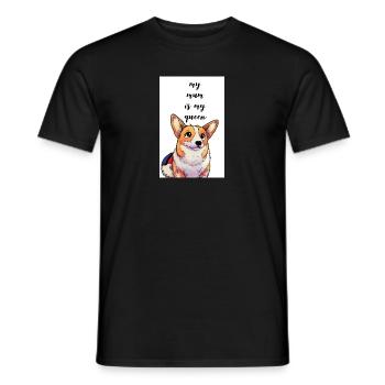 my mum is my queen - Männer T-Shirt - Schwarz - Vorne - AI Model Male 178 light (178cm)