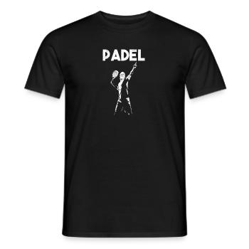 Padel Paddle Raquette Tennis Sport I Cadeau - T-shirt homme - noir - Devant - AI Model Male 178 light (178cm)