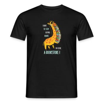 Bookworm Bookworm Gift idea Hobby reading - Men's T-Shirt - black - Front - AI Model Male 178 light (178cm)