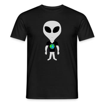 Des extraterrestres durables avec la Terre - T-shirt homme - noir - Devant - AI Model Male 178 light (178cm)