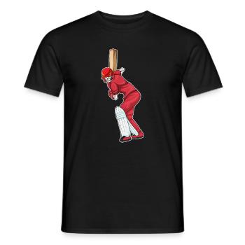 Skeleton Cricket Cricket Bats - Men's T-Shirt - black - Front - AI Model Male 178 light (178cm)