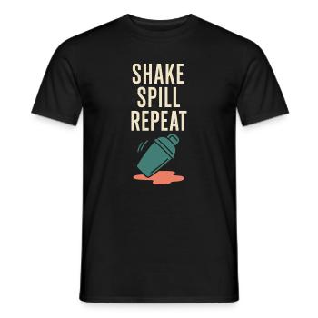 Shaker Steckt Fest Anfänger-mixologe - Männer T-Shirt - Schwarz - Vorne - AI Model Male 178 light (178cm)
