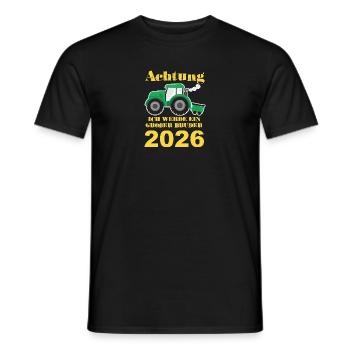 Achtung Ich Werde Ein Großer Bruder 2026 - Männer T-Shirt - Schwarz - Vorne - AI Model Male 178 light (178cm)