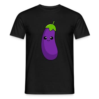 Aubergine Comic - Men's T-Shirt - black - Front - AI Model Male 178 light (178cm)