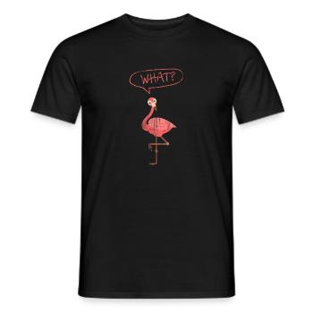 flamingo - Men's T-Shirt - black - Front - AI Model Male 178 light (178cm)