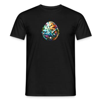 Œuf de Pâques - T-shirt homme - noir - Devant - AI Model Male 178 light (178cm)