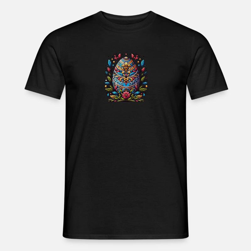 Ostern Muster - Männer T-Shirt - Schwarz