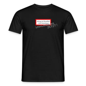 Legal Aufzug - Männer T-Shirt - Schwarz - Vorne - AI Model Male 178 light (178cm)