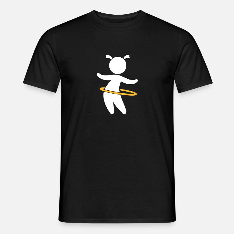 Child Playing With Hoolahoop - Men's T-shirt - black