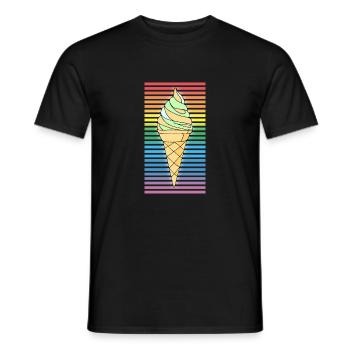 Eis - Männer T-Shirt - Schwarz - Vorne - AI Model Male 178 light (178cm)