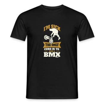 ich bin krank mich heilt nur ein BMX - Männer T-Shirt - Schwarz - Vorne - AI Model Male 178 light (178cm)