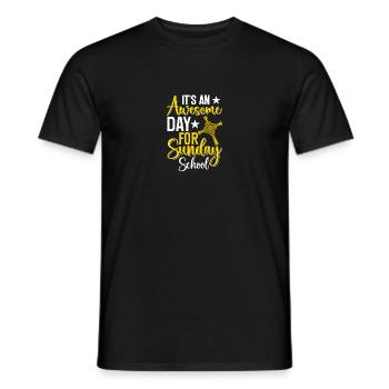 Faithful Servant Christian Sunday School Teacher - Men's T-Shirt - black - Front - AI Model Male 178 light (178cm)