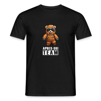 Équipe après-ski Teddy - T-shirt homme - noir - Devant - AI Model Male 178 light (178cm)